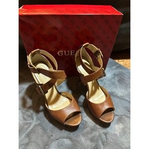 Guess Brown Leather Heels